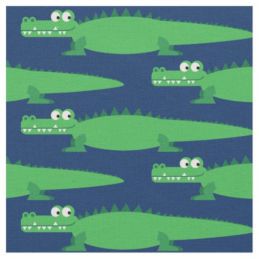 Cute Gators Kids Alligator Crocodile Cartoon Fabric
