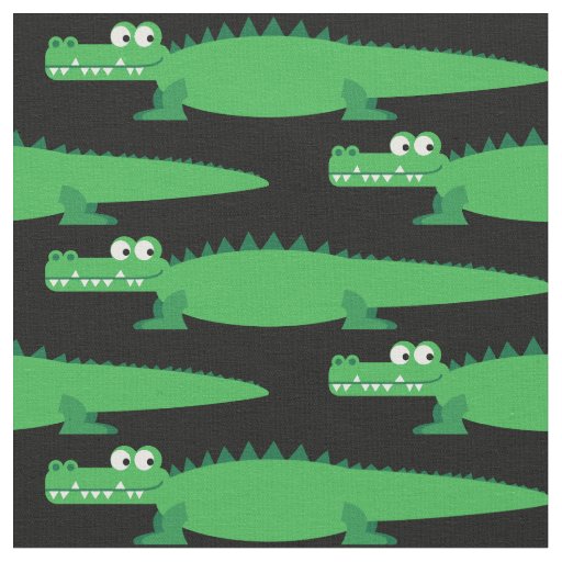 Cute Gators Kids Alligator Crocodile Cartoon Fabric
