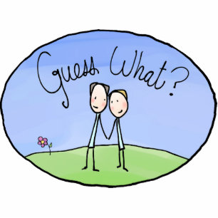 Cute Gay Couple Guess What Statuette