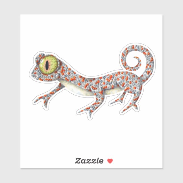 Cute Gecko Illustrated Sticker (Sheet)