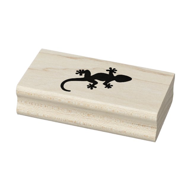 Cute Gecko Lizard Rubber Stamp (Stamp)