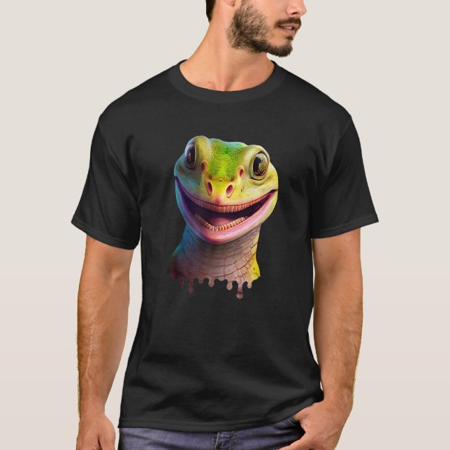 Cute Gecko  Wildlife Lizard  1 T-Shirt (Front)