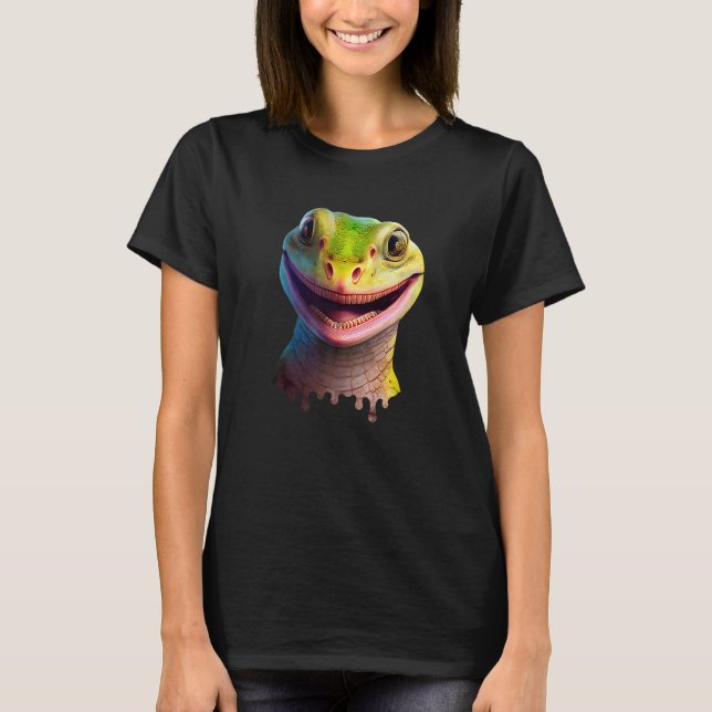 Cute Gecko  Wildlife Lizard  1 T-Shirt (Front)