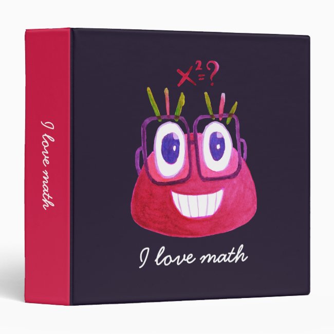 Cute Geek Mathematician Watercolor Candy Love Math