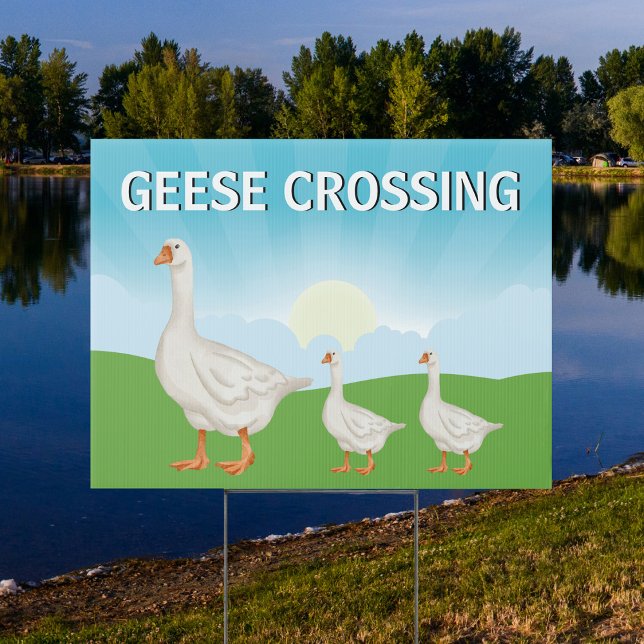 Cute Geese Crossing Farm Yard Sign (Creator Uploaded)