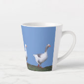 Cute Geese Cust. Blue Latte Mug (Right)