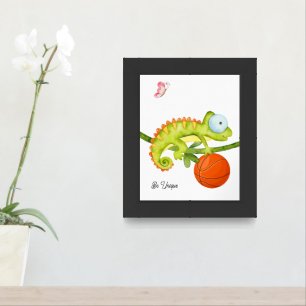 Cute Geico Lizard Inspirational Framed Art