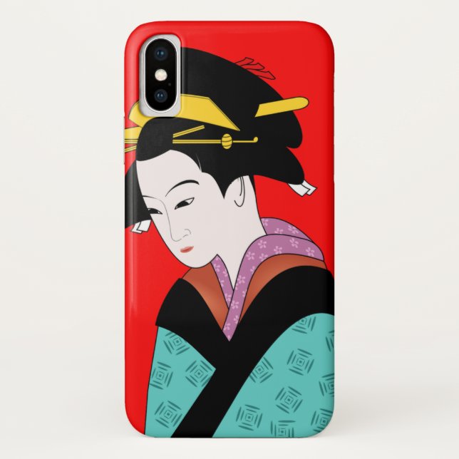 Cute Geisha Japanese art Case-Mate iPhone Case (Back)