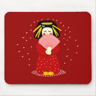 Cute Geisha Mouse Pad