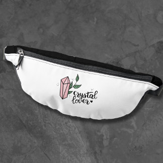 Cute Gem Trendy Girly Pink Gemstone Crystals Fanny Pack