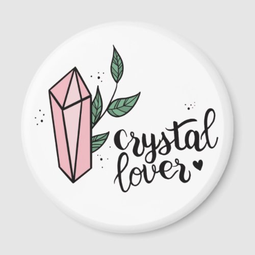 Cute Gem Trendy Girly Pink Gemstone Crystals Magnet