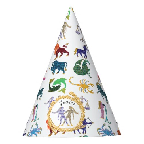 Cute Gemini Zodiac Birthday Party Hat