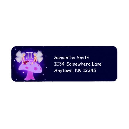 Cute Gemini Zodiac Custom Address Labels