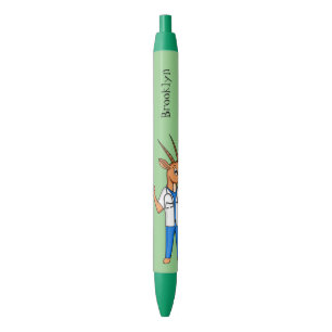 Cute Gemsbok antelope doctor cartoon Pen