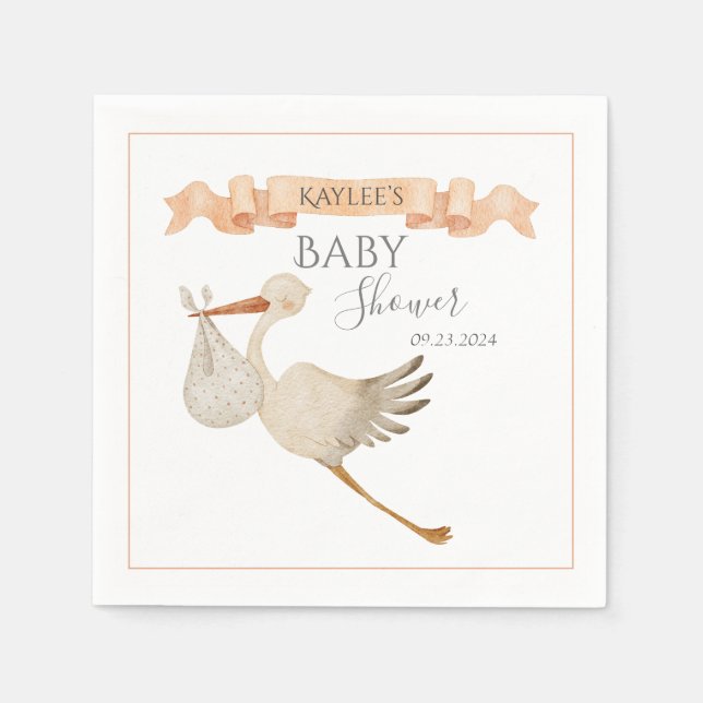 Cute Gender Neutral Baby Shower Napkins (Front)