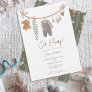 Cute gender neutral clothes line boho baby shower invitation