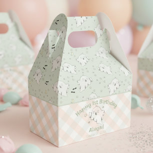Cute Gender Neutral First Birthday Halloween Party Favor Boxes