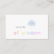 Cute Gender Neutral Modern Words of Wisdom