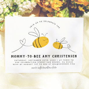 Cute Gender Neutral Mommy To Bee Baby Shower Invitation