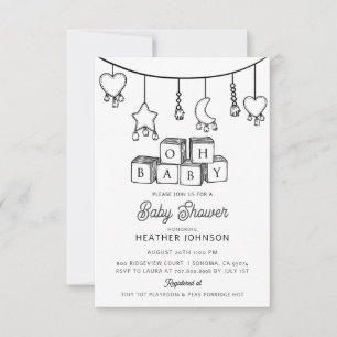 Cute Gender Neutral Oh Baby Baby Shower Invitation