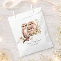 Cute Gender Neutral Owl Baby Shower  Favor Bag