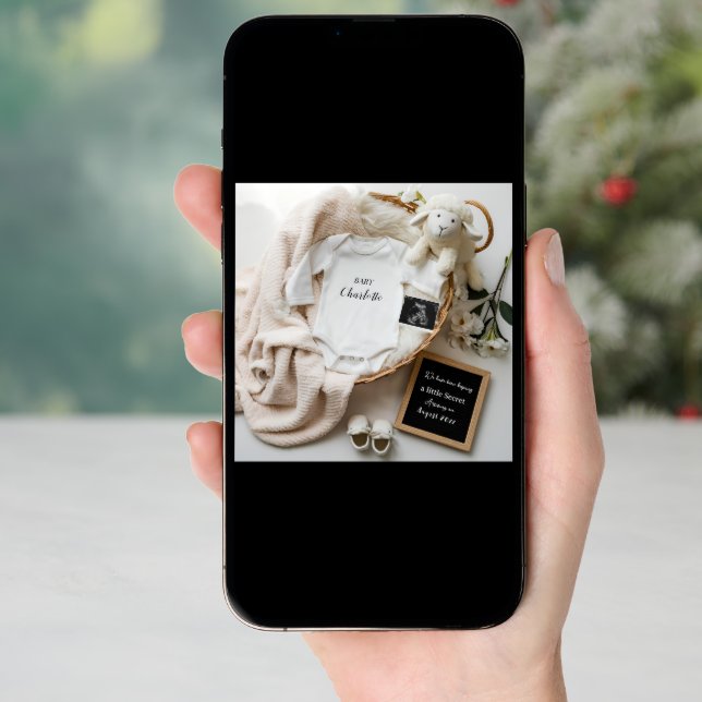 Cute Gender Neutral Pregnancy Announcement  (Front Digital)