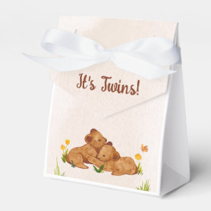 Cute Gender Neutral Twins Baby Shower Favor Boxes