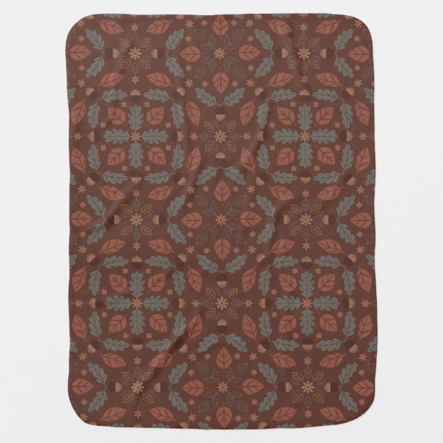 Cute Gender Neutral Woodland Baby Blanket (Front)