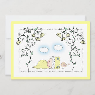 Cute Gender Neutral Yellow Baby Shower Invite
