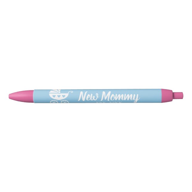 Cute gender reveal boy or girl's baby shower party pen (Front)