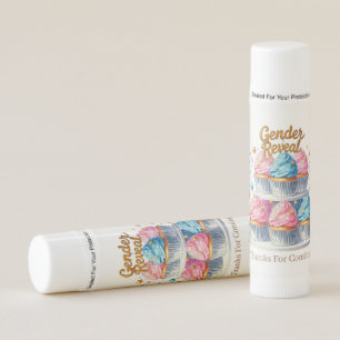 Cute Gender reveal cupcake party Lip Balm