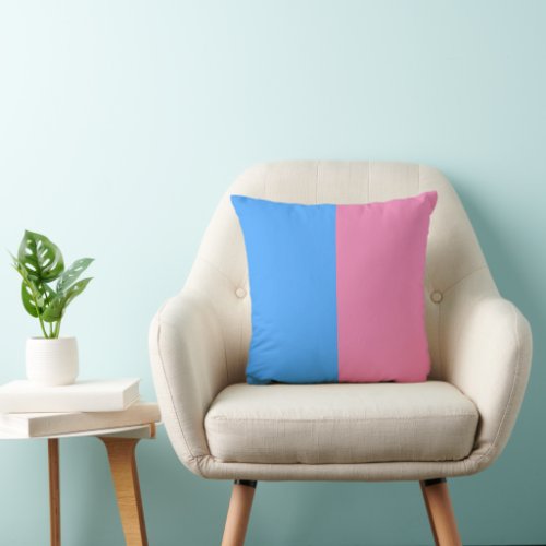 Cute Gender Reveal Ideas paper coaster Throw Pillow