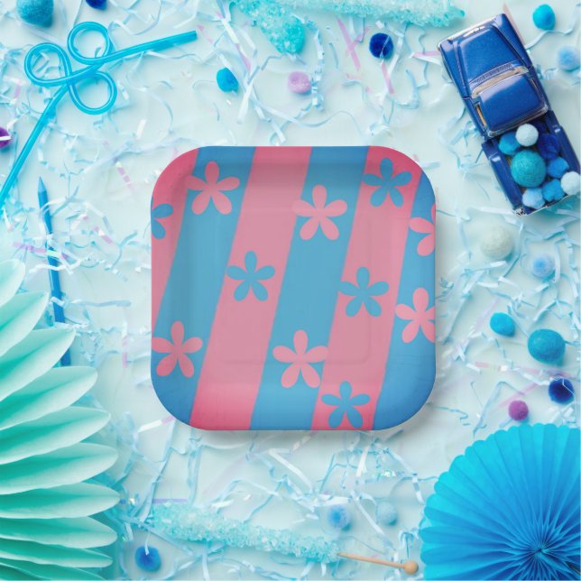 Cute Gender Reveal Ideas,  Paper Plates (Party)