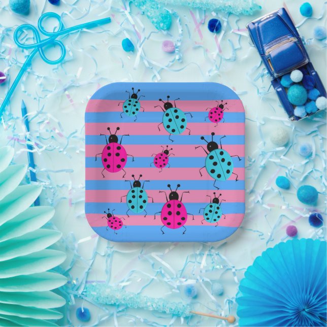 Cute Gender Reveal Ideas,   Paper Plates (Party)