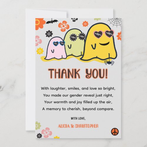 Cute Gender reveal thank you cards October