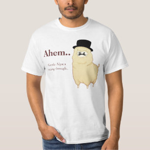 Cute Gentleman Alpaca T-Shirt