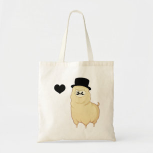 Cute Gentleman Alpaca Tote Bag