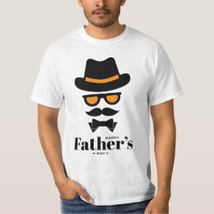 Cute Gentleman Face with Hat, sunglass, Mustaches  T-Shirt