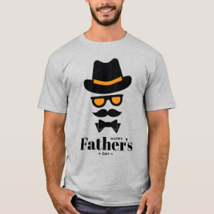 Cute Gentleman Face with Hat, sunglass, Mustaches  T-Shirt