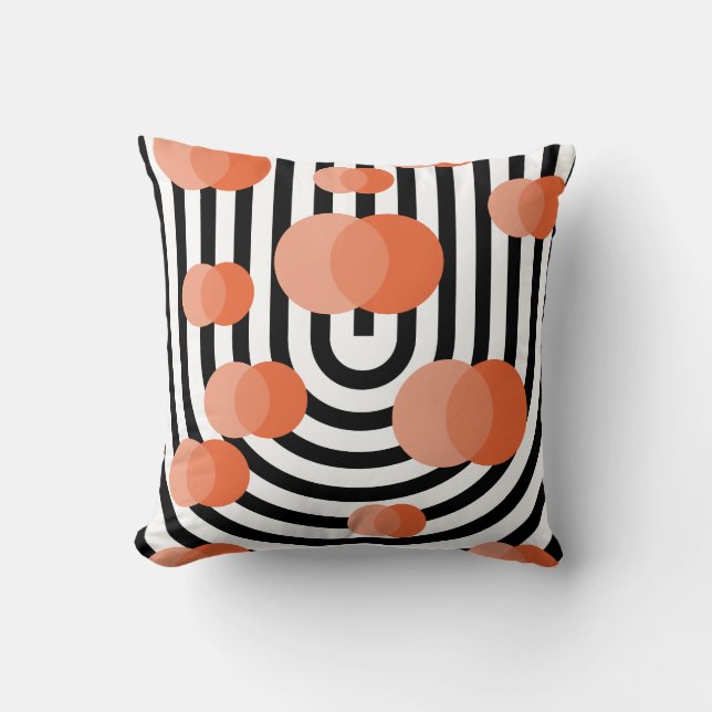  Cute Geometric Circle Shape Venn Diagram 2circles Throw Pillow (Front)