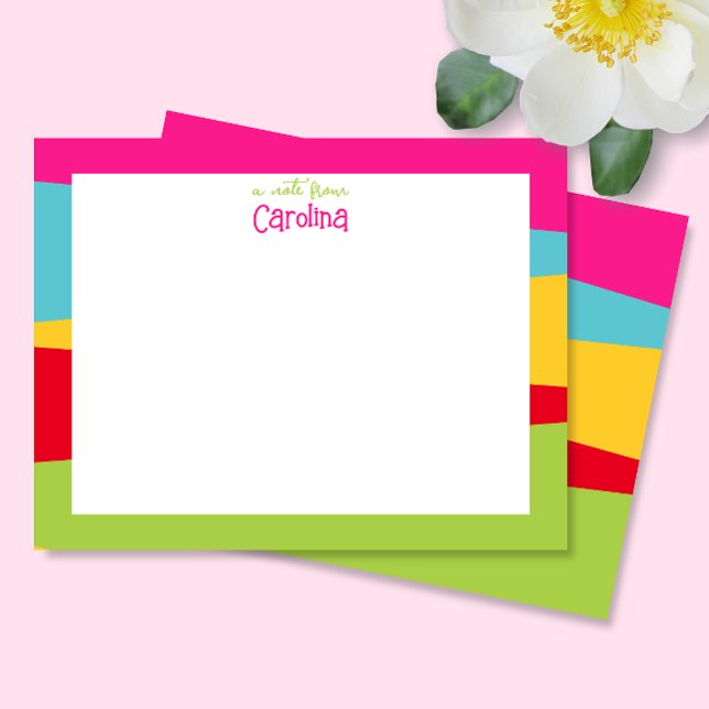 Cute Geometric Colorful Girly Stationery Note Card (Creator Uploaded)