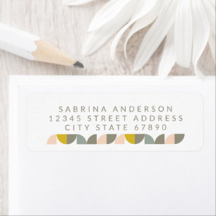 Cute Geometric Pastels Return Address Label