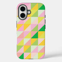 Cute Geometric Patchwork Pattern in Spring Colors