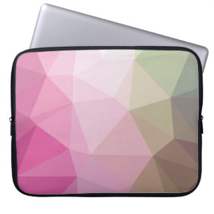 Cute Geometric Pink Gradient Laptop Sleeve