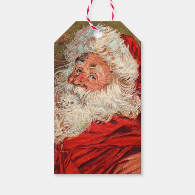 Cute German Santa Claus Christmas Gift Tags