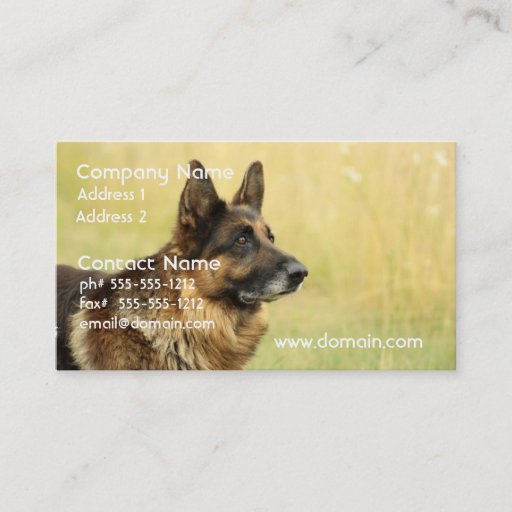 Customizable Cute German Shepherd Business Cards