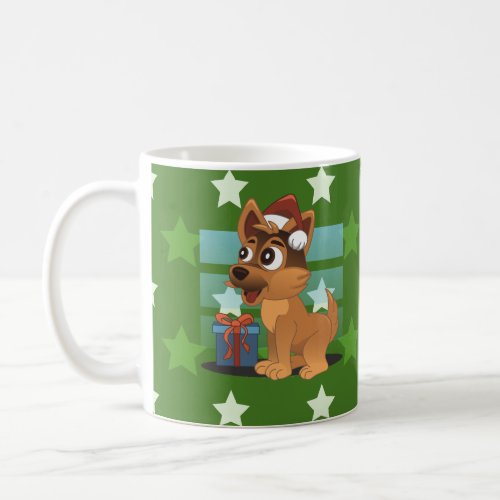 Cute German Shepherd Cartoon  Coffee Mug