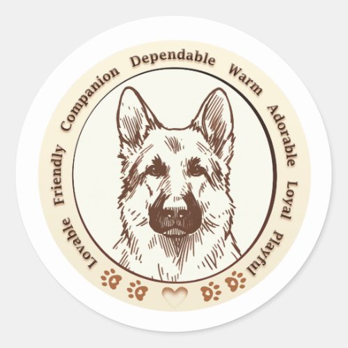 Cute German Shepherd Digital Sticker