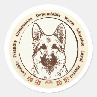 Cute German Shepherd Digital Sticker