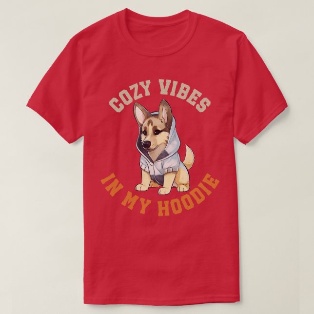 Cute German Shepherd Dog 1 T-Shirt (Design Front)